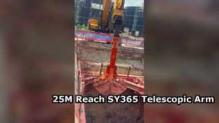 SY365用1.5cbmバケット付き25M伸縮アーム