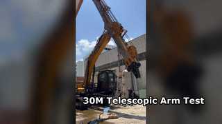 SY365用30M伸縮アームテスト中